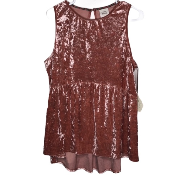 Knox Rose Tops - Knox Rose Top Sleeveless Crushed Velvet Boho Sz XL